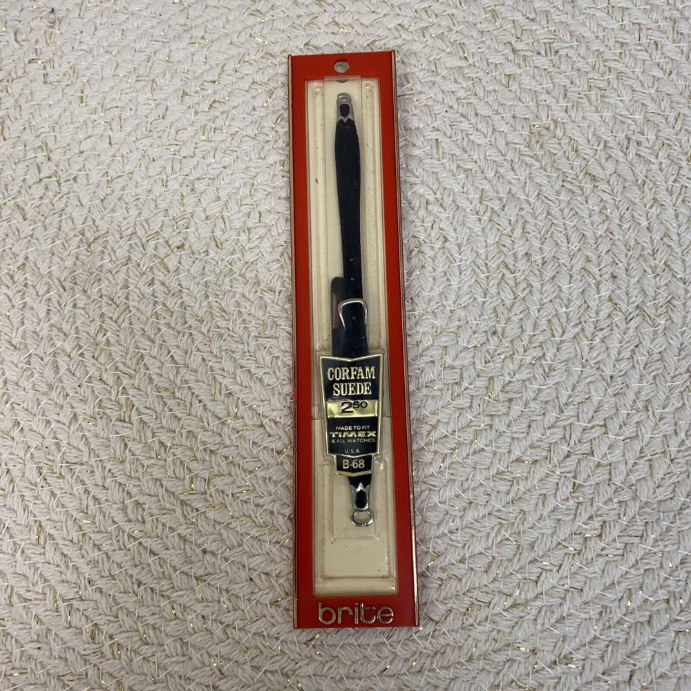 Vintage Brite Corfam Suede Timex Watchband B-68 Split Ring End Small Ladies